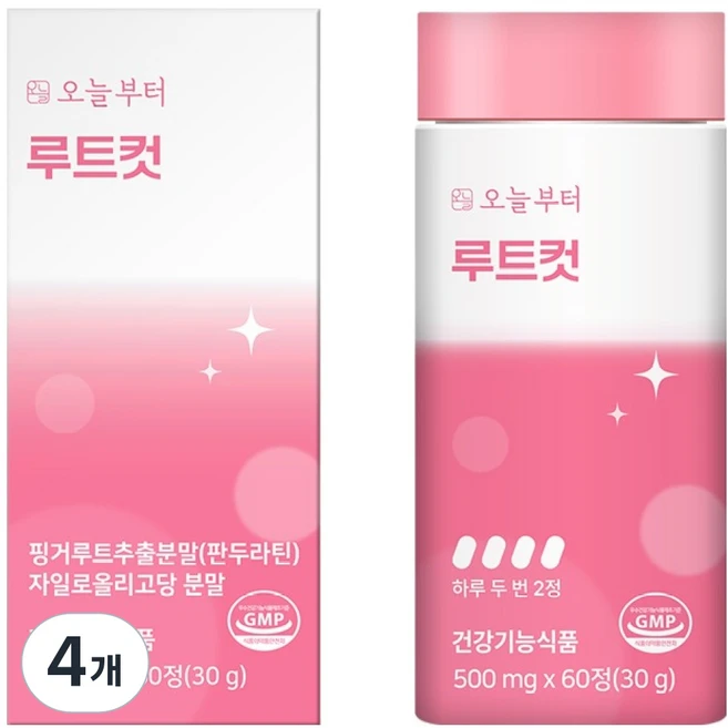 오늘부터 루트컷, 60정, 4개 - 쿠팡