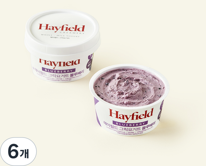 헤이필드 그릭요거트 블루베리, 100g, 6개