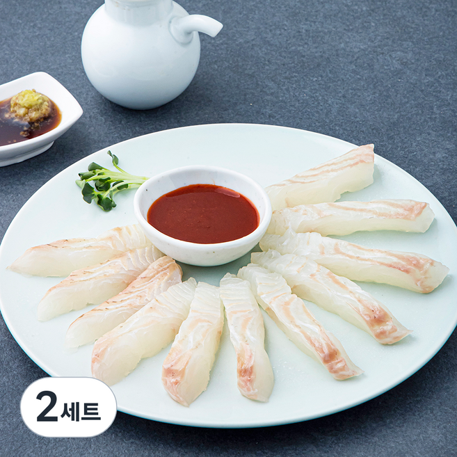 프레시컬렉션 핑크소금 숙성 광어회 120g + 소스 3종 세트 (냉장), 2세트