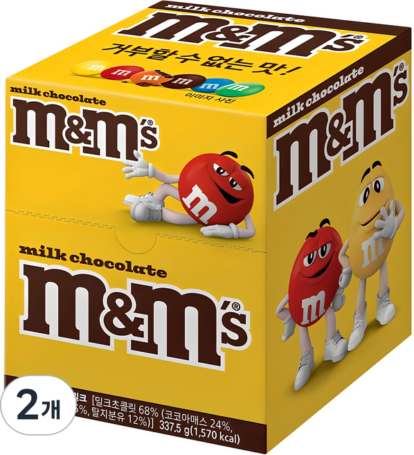 엠앤엠즈 밀크 픽앤믹스 초콜릿, 337.5g, 2개