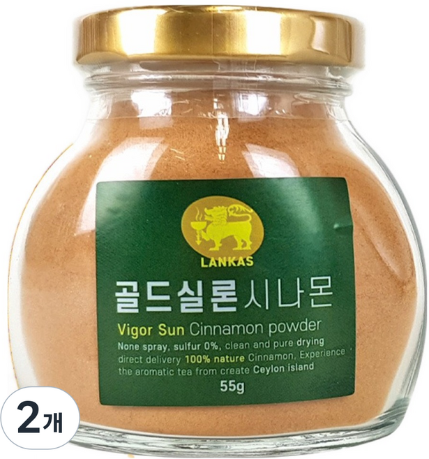 랑카스 골드실론 시나몬 가루, 55g, 2개