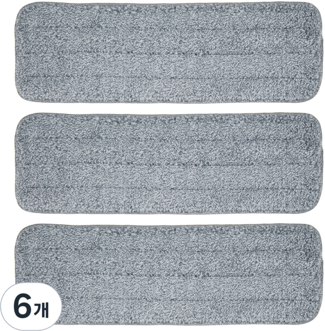 코멧 스프레이 밀대걸레 리필용 극세사 패드, 6개