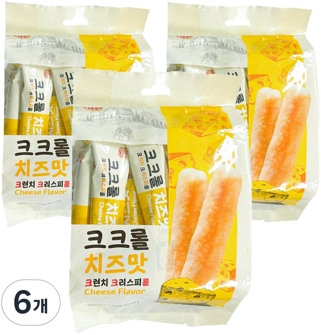 스낵킹 크크롤 치즈맛, 6개, 180g