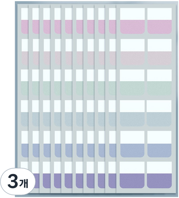 만들하비 인덱스 접착 메모지 대용량 09 파스텔컬러, 3개, 120개입