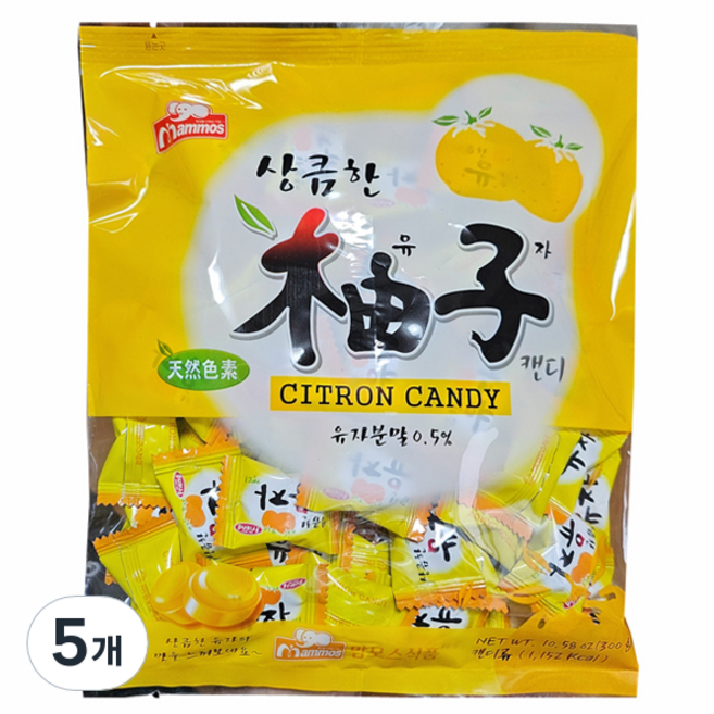 mammos 柚子糖, 5個, 300g