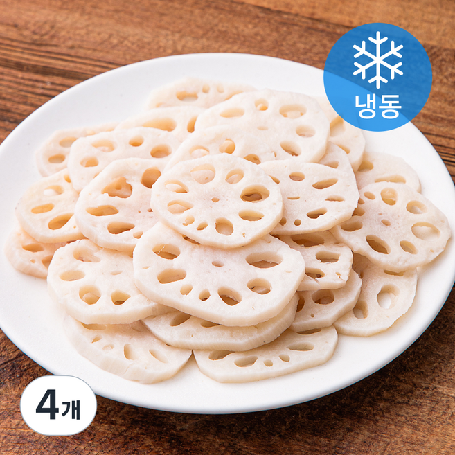 무농약 인증 웰팜넷 데친 연근채 (냉동), 300g, 4개