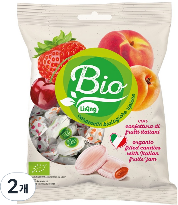 라이킹 바이오 유기농 후르츠잼 필드캔디, 2개, 90g