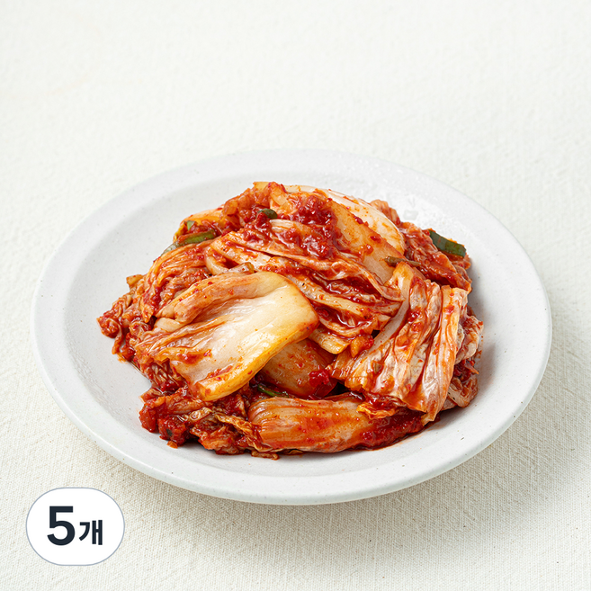 해담촌 전통식품 인증 포기김치, 350g, 5개