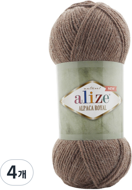 Alizee Alpaca Royal 編織線 100g 250m, 4個, 688