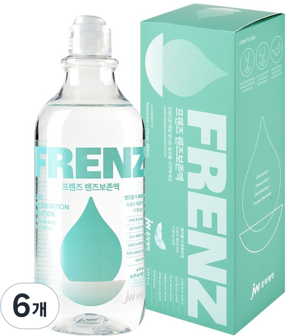 JW중외제약 프렌즈 렌즈 보존액, 6개, 365ml