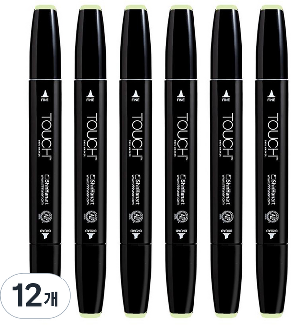 터치 신한화구 트윈마카 174 SPRING DIM GREEN, 1색, 12개