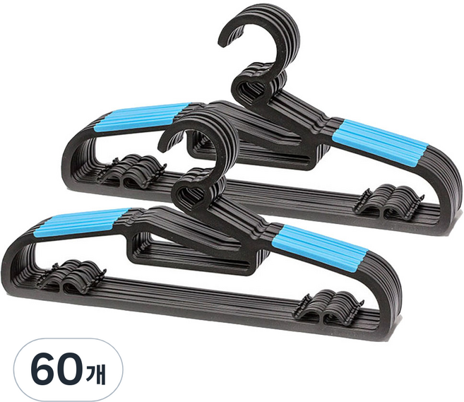 데코즈인 하트 논슬립 옷걸이, 블루, 60개