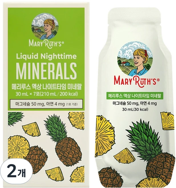 메리루스 액상 나이트타임 미네랄 7p, 210ml, 2개 - 쿠팡
