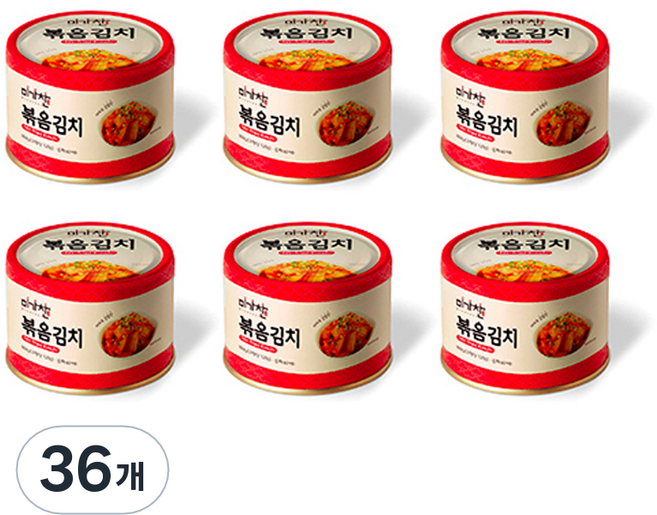 미가찬 캔 볶음 김치 감칠맛, 160g, 36개