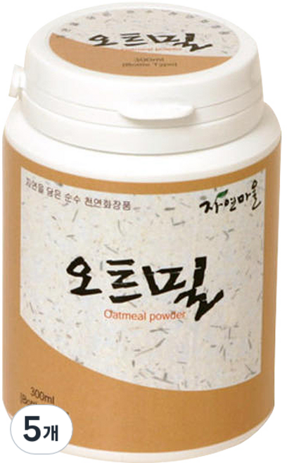Jayeonmaeul 오트밀 가루 워시오프 팩, 1개입, 5개