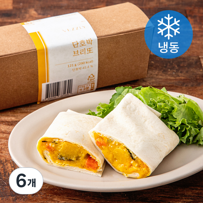 베즐리 단호박 브리또 (냉동), 121g, 1개입, 6개