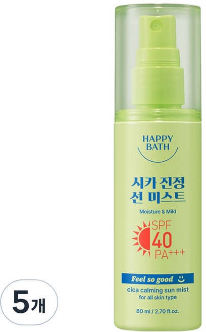 해피바스 필쏘굿 시카 진정 선 미스트 SPF40 PA+++, 5개, 80ml