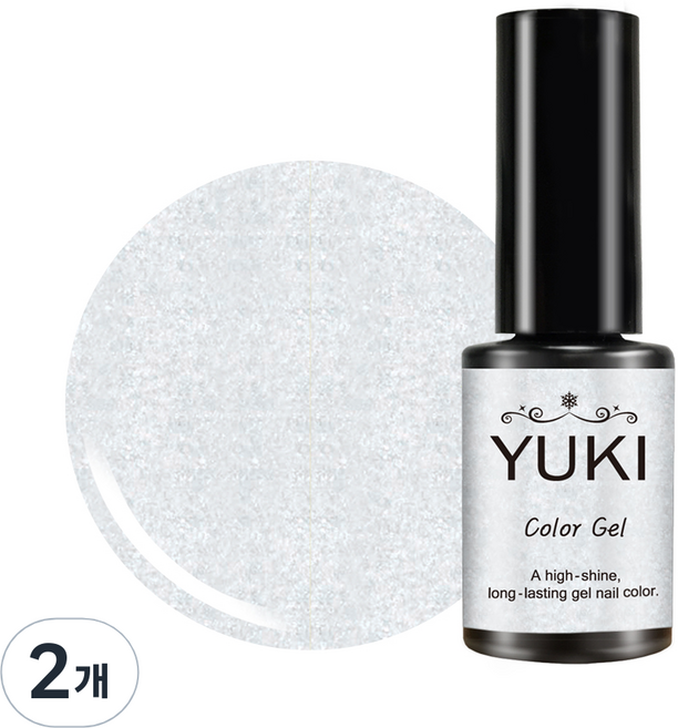 YUKI 彩色凝膠, 154號 銀色碎片, 5g, 2個