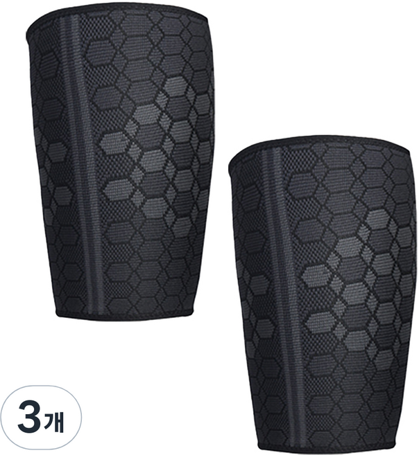 에코벨 허벅지 슬러브 아대 압박 밴드 보호대, 블랙, 3개