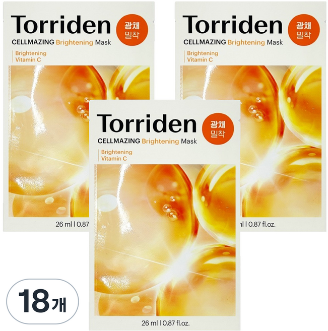 토리든 비타 씨 브라이트닝 마스크 26ml, 1개입, 18개