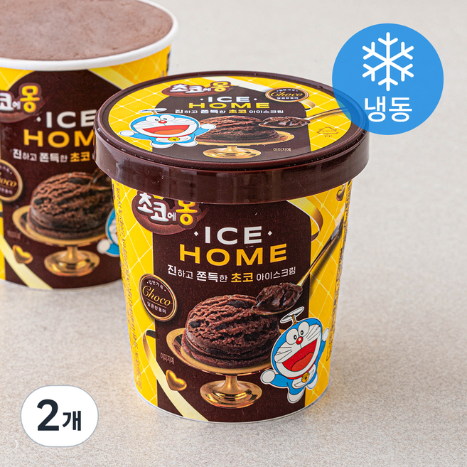 초코에몽 아이스홈 아이스크림 (냉동), 474ml, 1개입, 2개