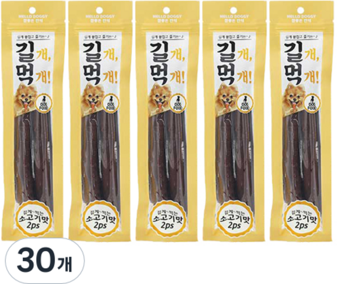 참좋은간식 길개먹개 강아지 간식 2p, 소고기맛, 64g, 30개