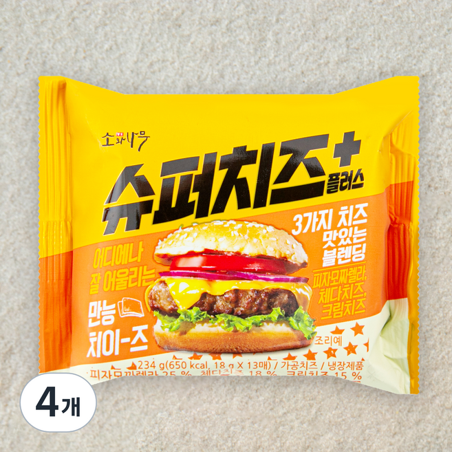 소와나무 슈퍼치즈플러스 13매입, 18g, 4개, 13개입