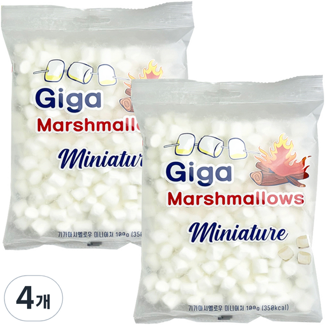 기가 마시멜로우 미니어쳐, 100g, 4개