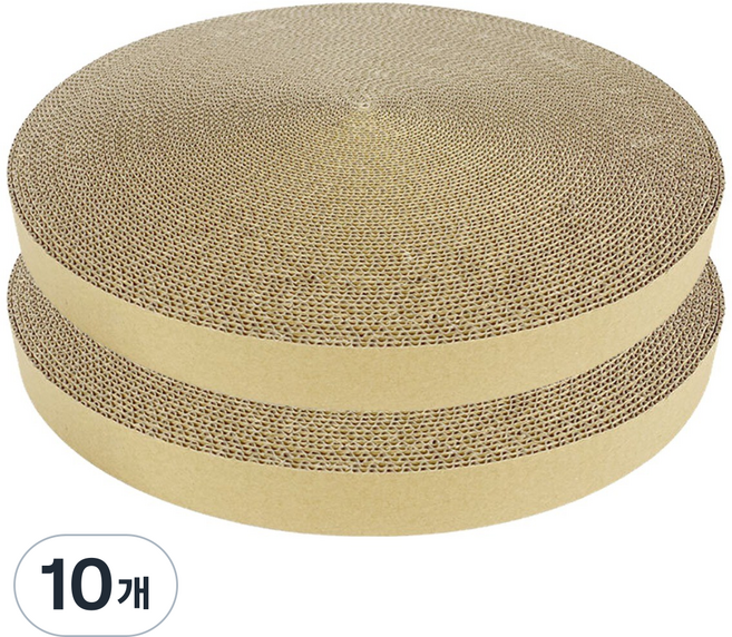 로위드 고양이 원형 멀티놀이 스크래쳐 리필, 혼합색상, 10개