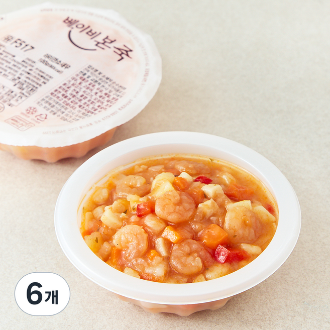 베이비본죽 아이 깐쇼새우, 100g, 6개