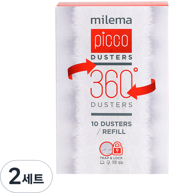 밀레마 피코 더스터 먼지떨이 리필팩 10p, 화이트, 2세트