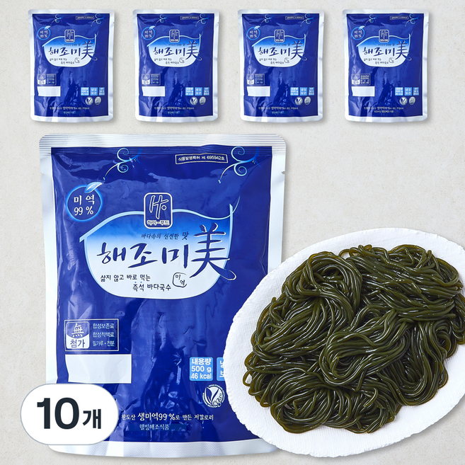 하이푸드 해조미 미역국수, 500g, 10개