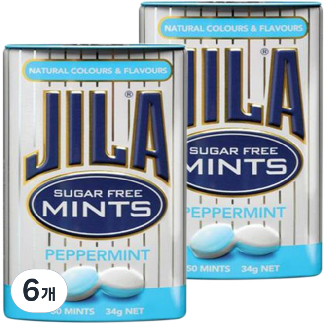 JILA 페퍼민트캔디, 34g, 6개