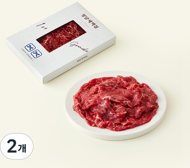 청담새벽집 한우 1++등급 (9) 불고기용 (냉장), 2개, 200g