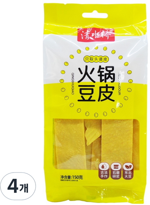 청수교 두유피 말린두부피, 150g, 4개