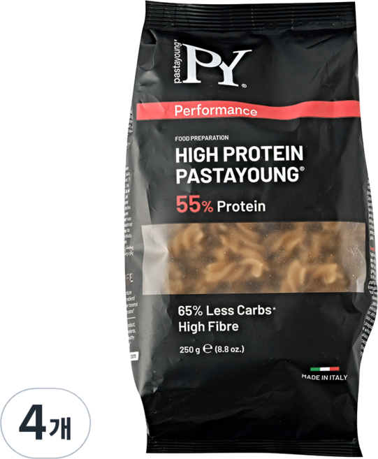 파스타영 고단백 푸실리, 250g, 4개