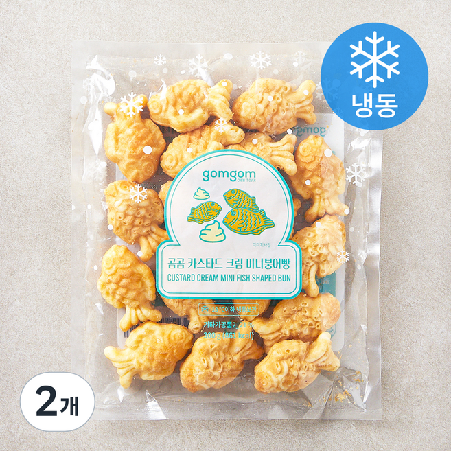 곰곰 카스타드크림 미니붕어빵 (냉동), 300g, 1개입, 2개