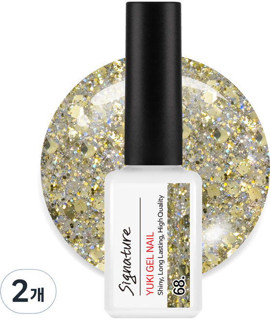 유키 시그니처 젤네일, 068호 매지컬골드, 7g, 2개