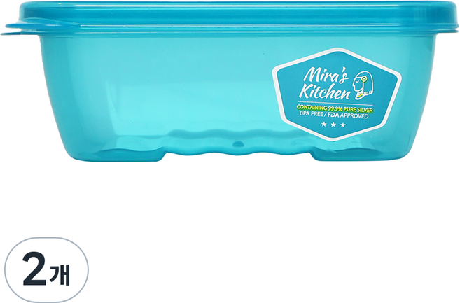 미라네주방 야채보관 밀폐 미라클통, 2개, 550ml