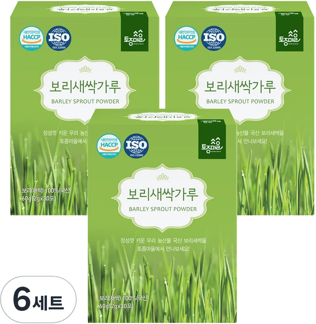 토종마을 보리 새싹보리가루, 60g, 6세트 - 쿠팡