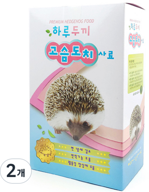 도치퀸 하루두끼 고슴도치 전용사료 리필용, 900g, 2개