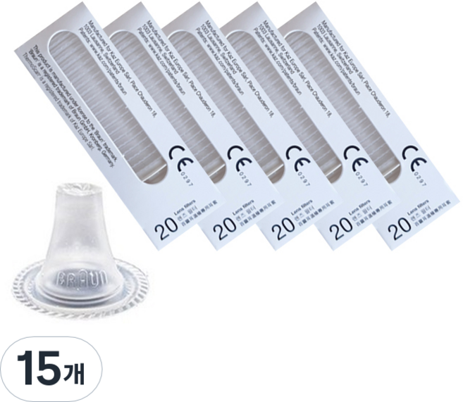 BRAUN 귀체온계용 렌즈필터 20p, 15개