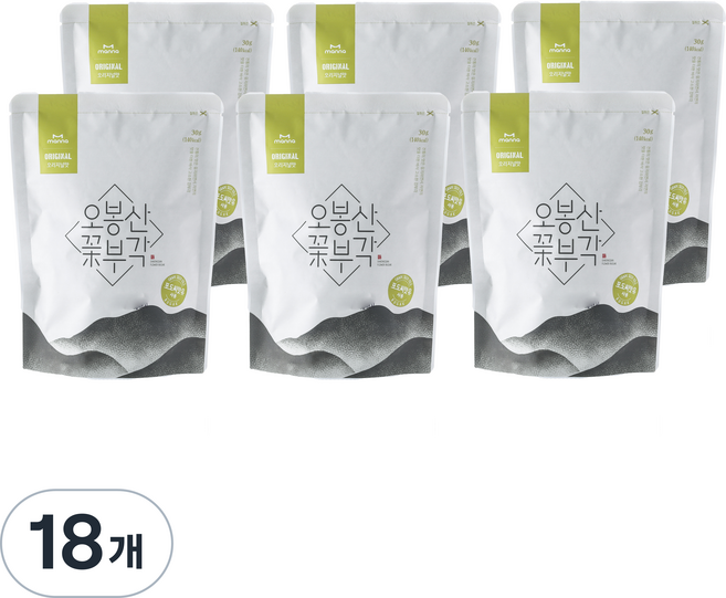 오봉산꽃부각 김부각 오리지널, 30g, 18개