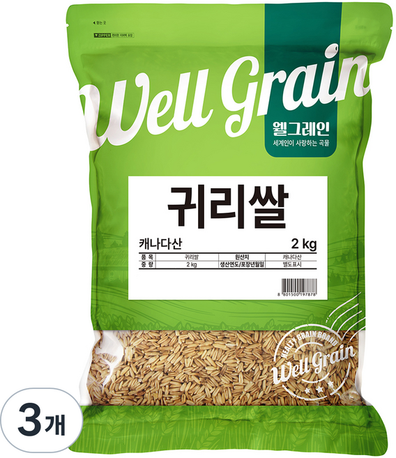 두보식품 웰그레인 귀리쌀, 2kg, 3개