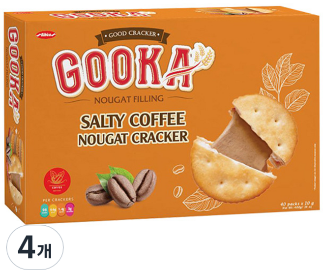 비비카 구카 솔티 커피 누가 크래커, 4개, 400g