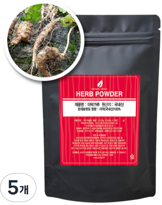 동이약초 더덕가루, 5개, 100g