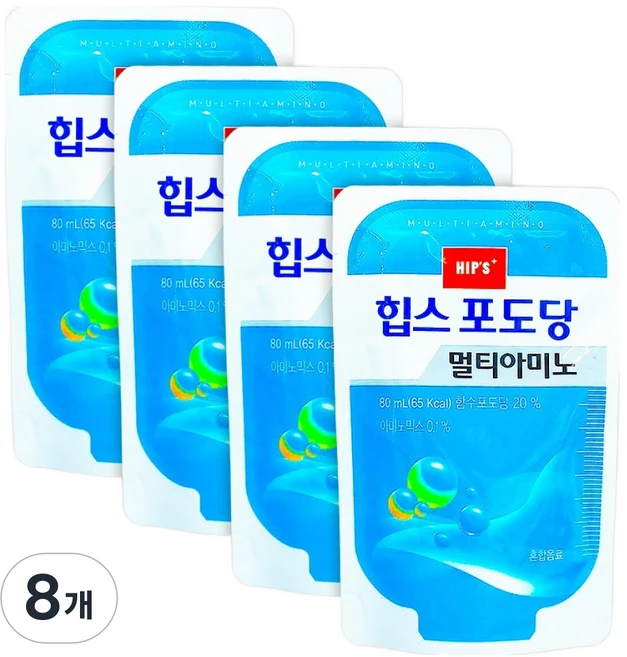 힙스 팜투플러스 멀티아미노 마시는 포도당, 80ml, 8개 - 쿠팡