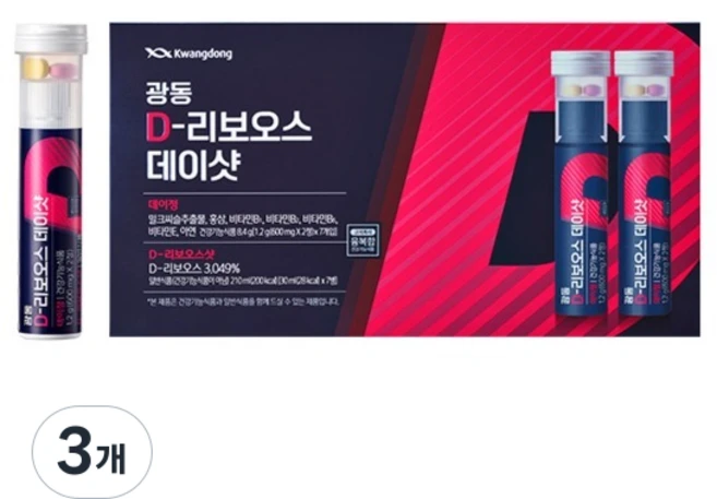 광동제약 D-리보오스 데이샷, 7회분, 3개 - 쿠팡