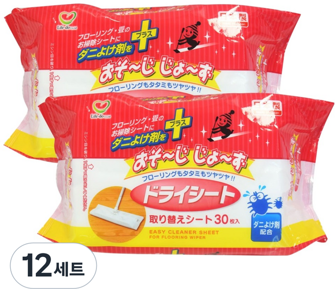 홈앤미 클피카 드라이시트 정전기 청소포 30p, 12세트