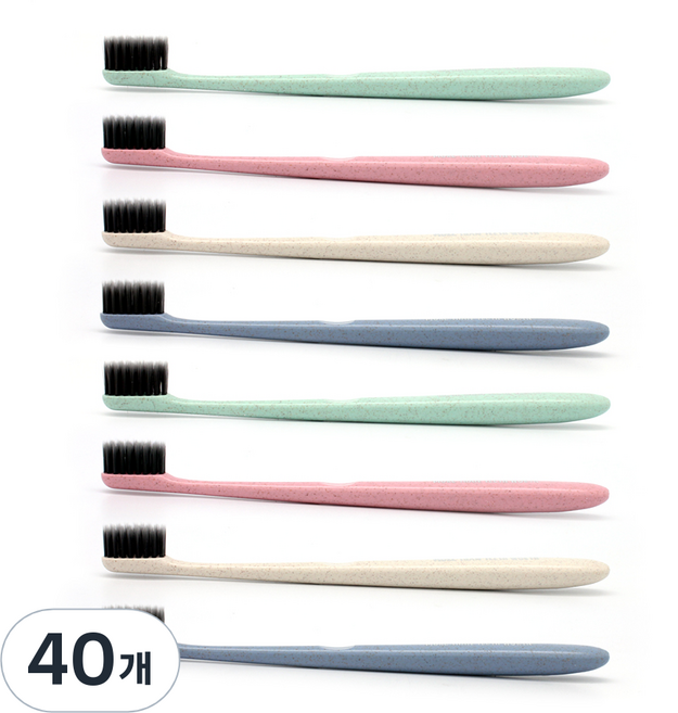 닥터이엘 28탁 미세모 화이티엘 칫솔 랜덤 발송, 1개입, 40개